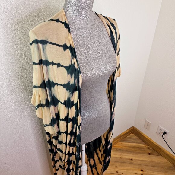 Tie Dye Long Duster Cover-Up Wrap - Picture 5 of 7
